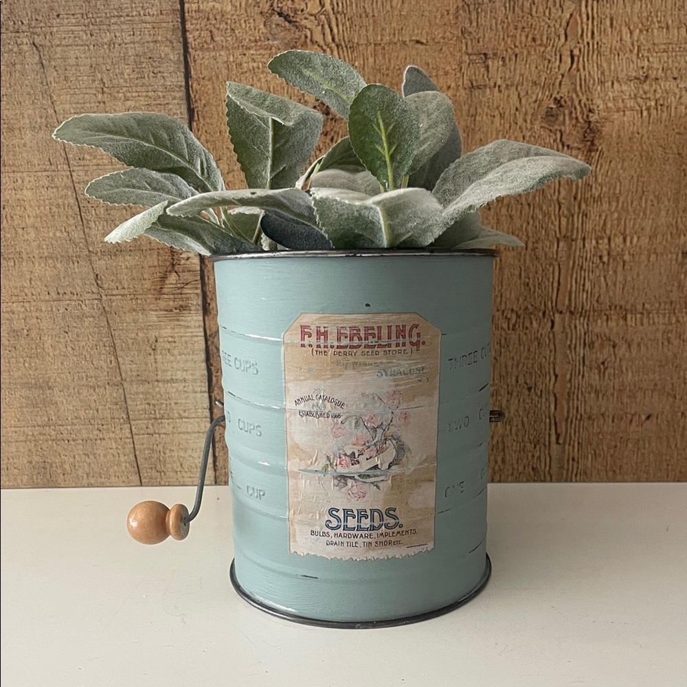 Upcycled Vintage Inspired Metal Sifter